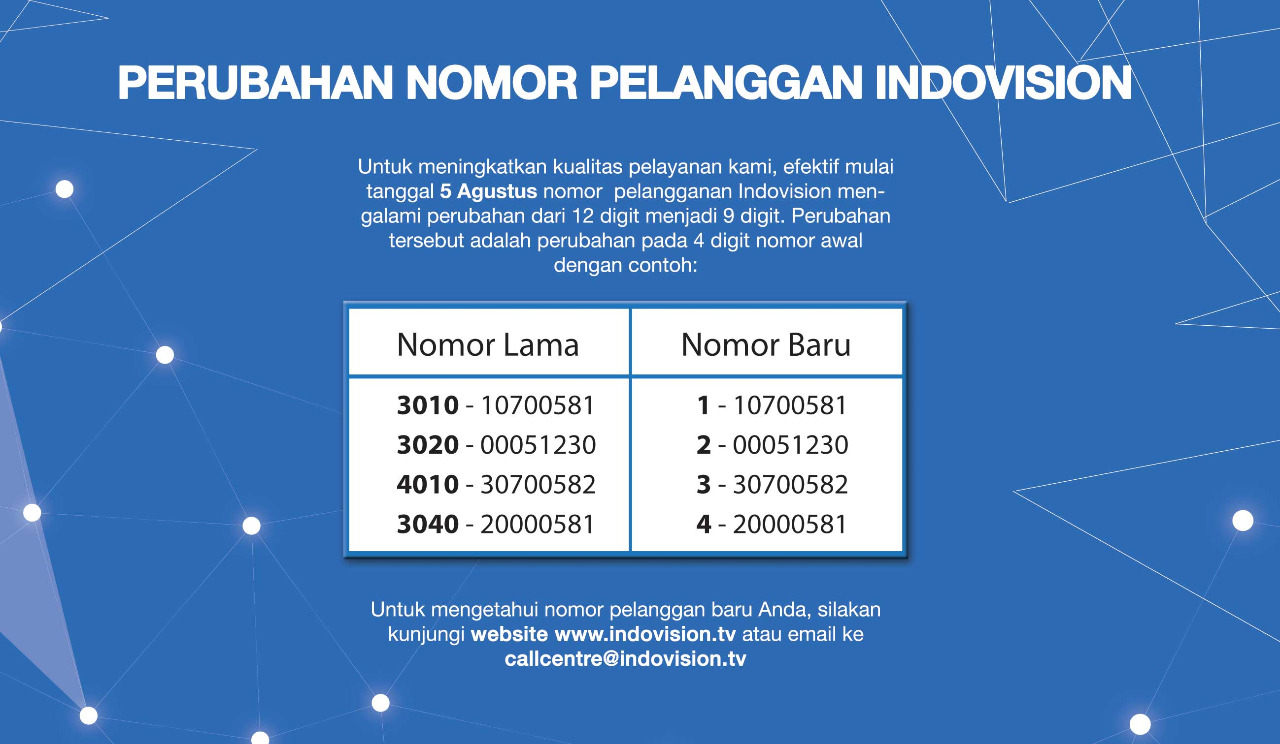 banner informasi nomor pelanggan baru