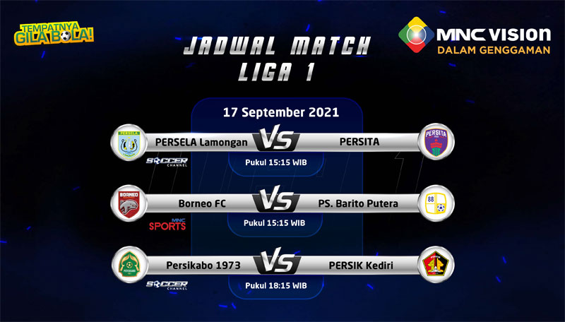 Jadwal BRI Liga 1, 17 September 2021