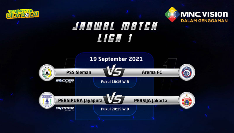 Jadwal BRI Liga 1, 19 September 2021