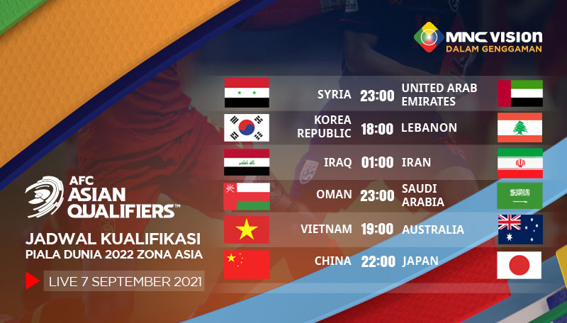 Jadwal Lengkap Kualifikasi Piala Dunia 2022 Zona Asia