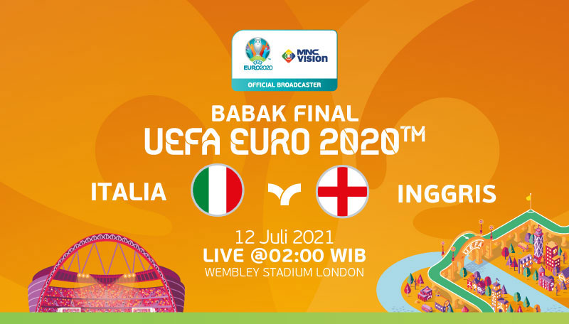 Prediksi Final UEFA EURO 2020 Italia vs Inggris. Live 12 Juli 2021