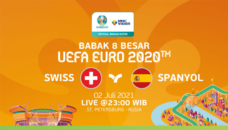 Prediksi Babak 8 Besar UEFA EURO 2020: Swiss vs Spanyol. Live 2 Juli 2021!