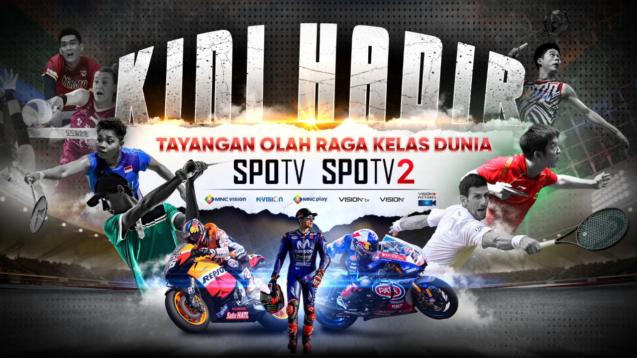 Kejutan Awal Tahun 2022,  MNC Vision Networks Resmi Gandeng SPOTV Siarkan MotoGP, Badminton BWF dan Tayangan Olahraga Besar Lainnya