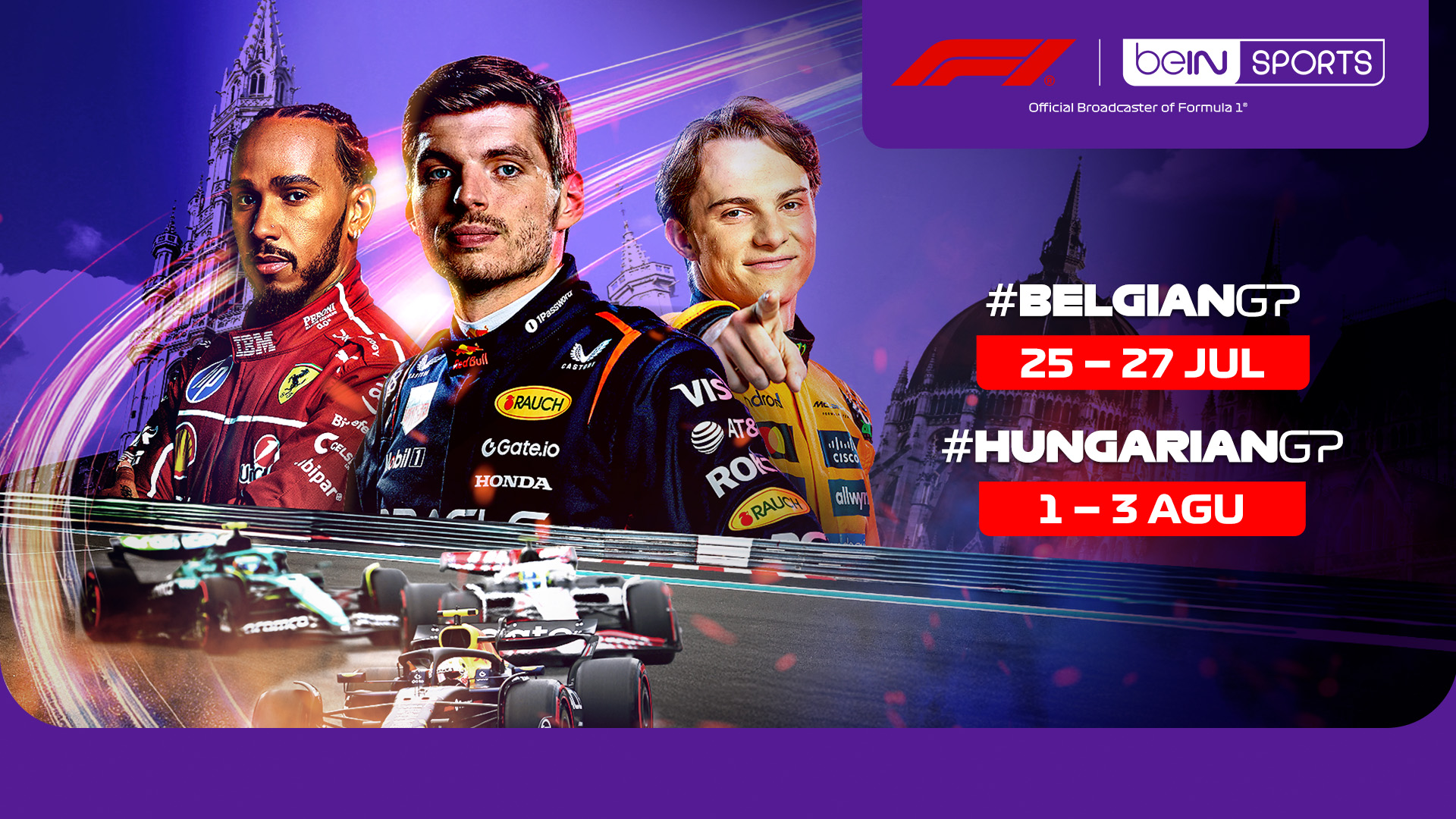 Saksikan F1 GP di MNC Vision Dua Grand Prix Belgian dan Hungaria