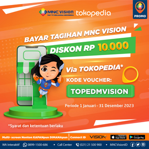 Bayar MNC VISION Lewat Tokopedia Bisa Dapat Diskon!