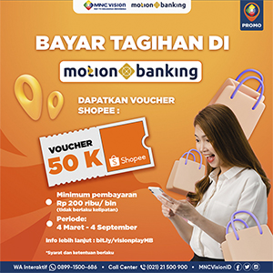 BAYAR TAGIHAN DI MOTION BANKING, BISA DAPAT BONUS VOUCHER SHOPEE!
