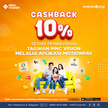 Cashback Saldo Tabungan Motion Pay 10%, Bayar Melalui Aplikasi Motion Pay