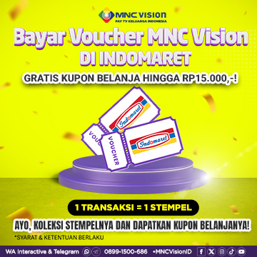 Bayar Tagihan MNC Vision di Indomaret Gratis Kupon Belanja